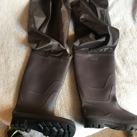 FishingSir PVC Chest Waders, Waterproof, BRN, Boot Size 7 - Picture 5 of 6